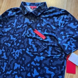 NEW- Redvanly Barres Performance Stretch Polo Collared Golf Shirt- Men’s XL